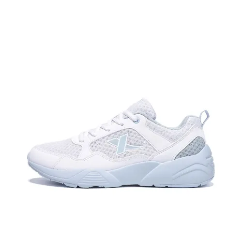 XTEP Амортизация Износостойкий Низкий Топ Повседневные Беговые Кроссовки Женские Новый Белый Закат Пыльно-Синий