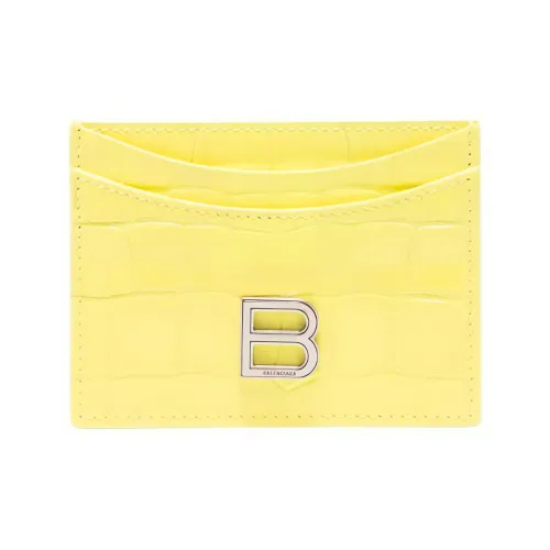 Balenciaga HOURGLASS Коровья кожа Держатель для карт Держатель для карт Женский Светло-желтый