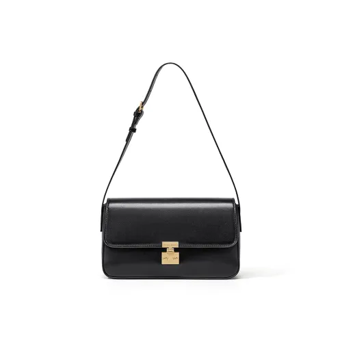 CinvaiKrose Сумка через плечо из коровьей кожи с синтетической кожей маленькая экрю черная