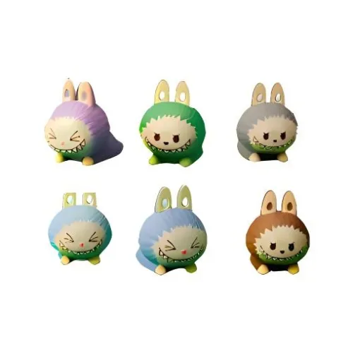 POP MART Коллаборация Edition LABUBU Пузыри TheMonsters Forest Лежащий Коллекция Плюшевый Кукольный Набор Счастливый Набор OF 6 шт