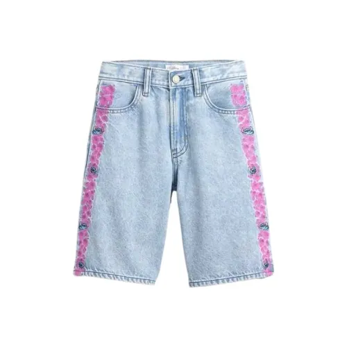 GAP Lilo Stitch Kids Вышитые Джинсовые Шорты Longline для Детей