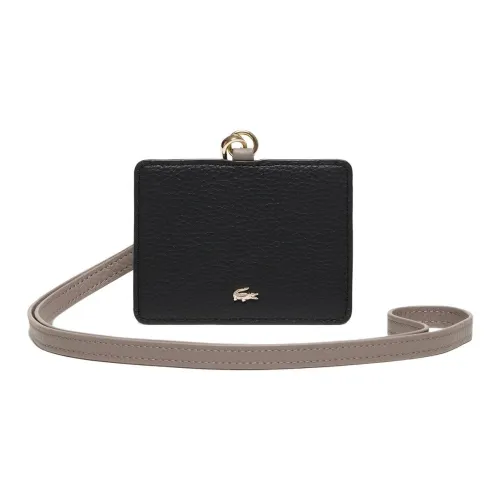 LACOSTE Коровья кожа Держатель для карт Унисекс Черный