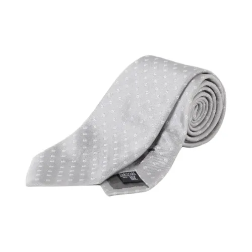 EMPORIO ARMANI Шелковые галстуки Мужской Серебряный Белый