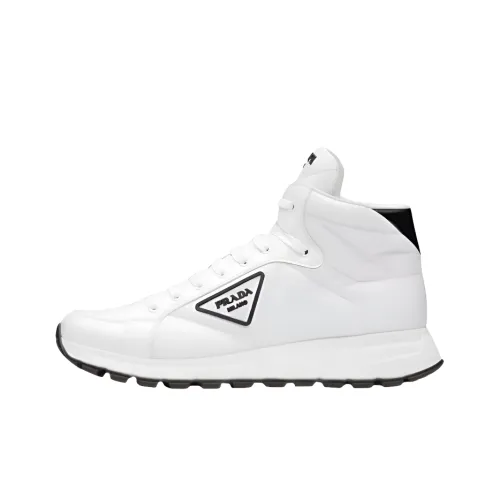 PRADA PRAX 1 Высокие Топы Повседневная Обувь Мужская Белая