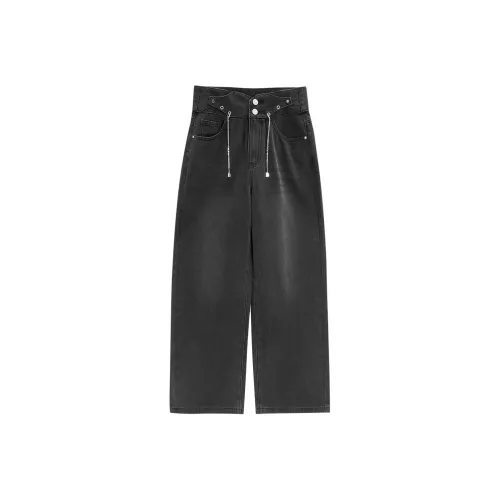 Love to serve Деним черный Женские джинсы