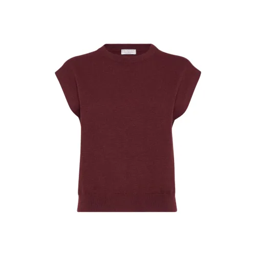 BRUNELLO CUCINELLI Amaranth Красный Женские кашемировые свитеры