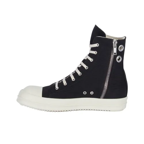 RICK OWENS High Top Canvas Shoes Мужские Черные