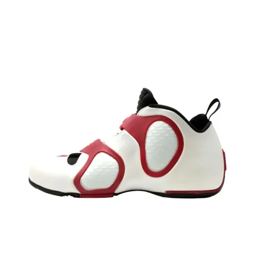 Nike Air Flightposite 3 Устойчивые к истиранию MID Баскетбольные кроссовки Мужские Белый Красный