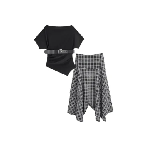 Devanro Черные Женские Комплекты с Юбкой