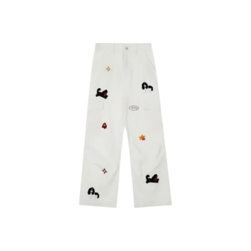 DANCANG Американский свободный крой широкие брюки прямой крой повседневные брюки карго женские