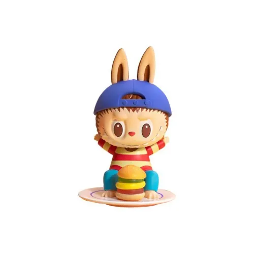 POP MART THE MONSTERS ZIMOMO LABUBU Sweet Burger, Прозрачный Слепой Бокс На Карточке, 9 См