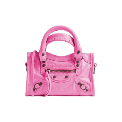 Balenciaga Le City Овчина Одно плечо Сумка Женская Розовая