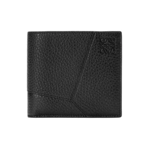 LOEWE Пазл Телячья кожа Кошелек Мужской Черный