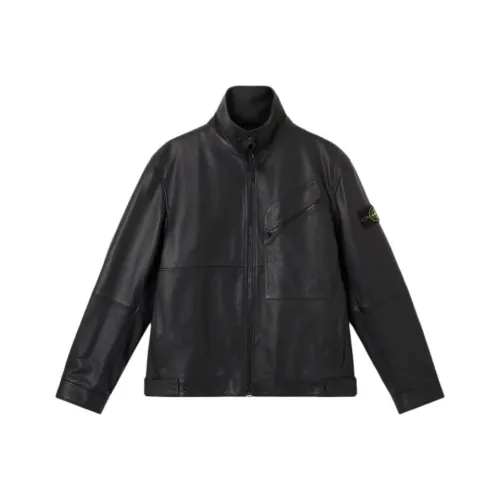 STONE ISLAND Хлопковый пуховик Мужской Черный