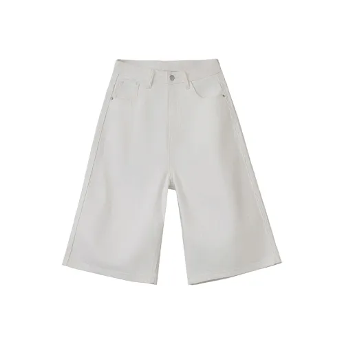 Розовые Белые Штаны-Капри Женские Джинсовые Шорты