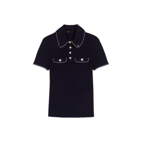 Maje Темно-синий Женский Трикотаж