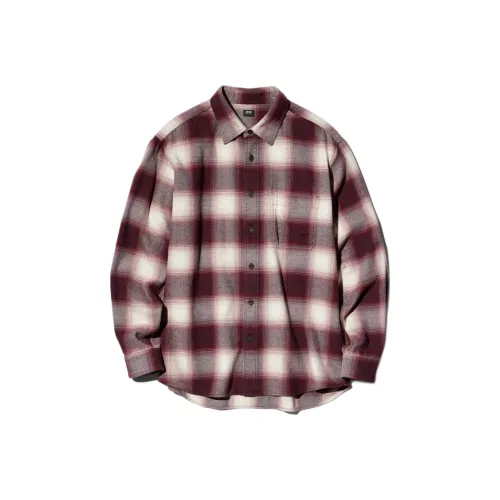 UNIQLO Красный Унисекс Рубашки