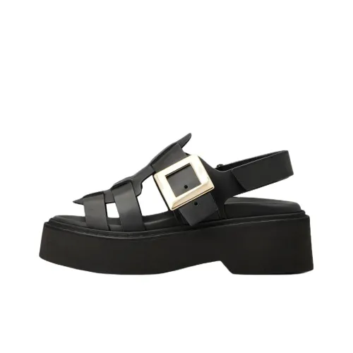 Roger Vivier VIV' Rangers Римские Сандалии Женские Черные