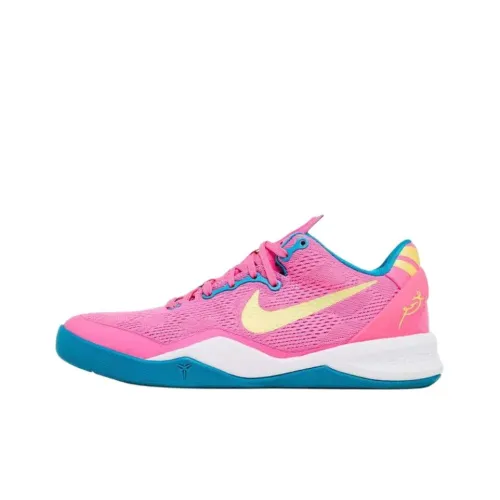 Nike Kobe 8 Устойчивые к истиранию Низкие Кроссовки для Баскетбола Детские Розовые Подростковые