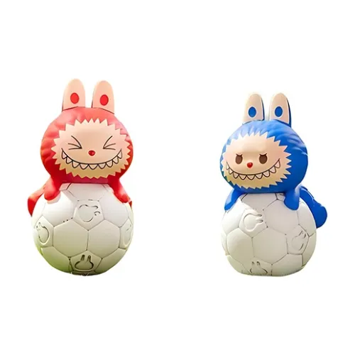POP MART THE MONSTERS LABUBU Мини-фигурка С Футбольным Мячом, Лимитированная UK-версия, Капсульная Игрушка, Комплект Из 2 Шт.