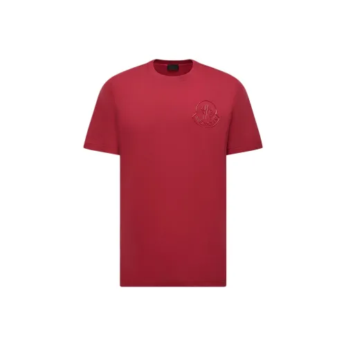 Moncler THREE Dimensional Логотип Хлопок T Рубашка T Рубашка Мужская