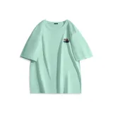 [Ледяной шелк охлаждающий] Аква зеленый (Закат, кокосовый зеленый, остров, логотип на груди)