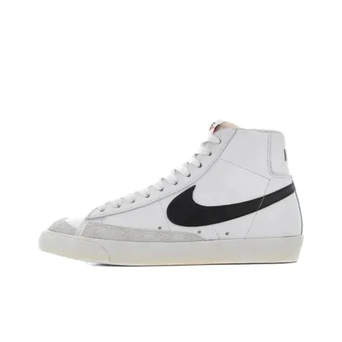 Nike Blazer Mid 77 Устойчивые к истиранию MID Топ Скейтборд Кроссовки Мужские Белый Черный