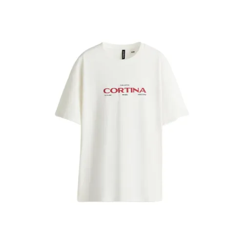 H&M Белый/черный/красный Женские футболки