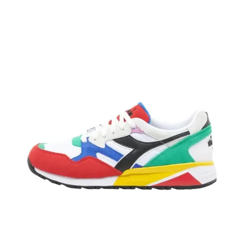 DIADORA N9002 Устойчивый к истиранию Низкий Топ Повседневная обувь Унисекс Белый Красный Синий