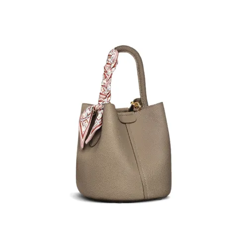 Crtnzo Kroez Сумка через плечо из коровьей кожи ведрообразная сумка стандартная женская слоновая серо экрю