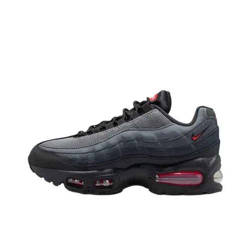 Nike Air Max 95 Устойчивый к истиранию Низкий Топ Детские Беговые Кроссовки Черный Красный Серый Подростки