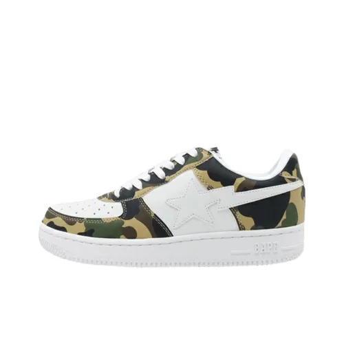 A BATHING APE Повседневный Низкий Топ Камуфляж Желтый Мужской