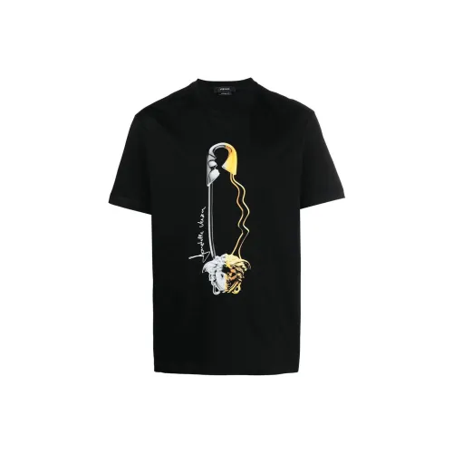 VERSACE Мужские черные T-рубашки