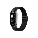 Черный, магнитная застежка, ткань, вязаный ремешок