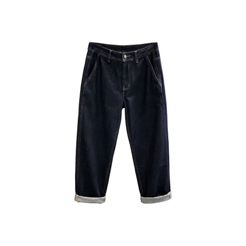 YGQPZHZ 2025 Маленький Свободный крой Прямой крой Брюки Мужские