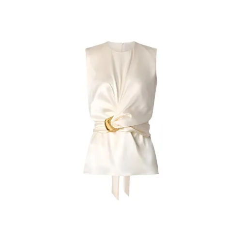 Leather Cat Экрю Женские Рубашки