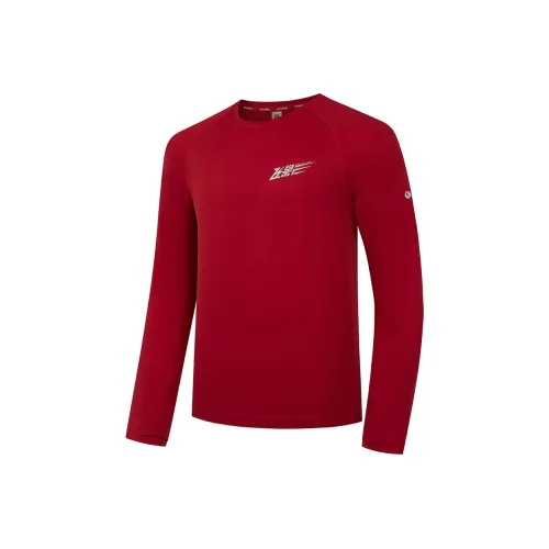 QIAODAN T-Shirt Мужской Винтаж Настоящий Красный