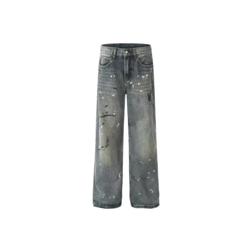 Songlan Винтажные синие унисекс джинсы