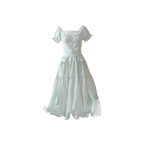 Giyu Мятно-зеленый Топ * 1 + Юбка * 1 Женские Комплекты с юбкой