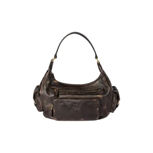 MIU MIU Lambskin One Shoulder Bag Women's Coffee