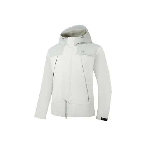 QIAODAN Куртки Пальто Мужской Дымчатый Белый Моне Серый