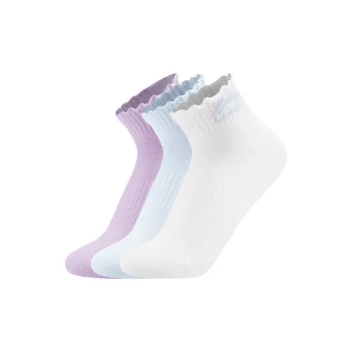 LINING Sports Life Collection 3 шт Folk Синий + Стандартный белый + Condensation Фиолетовый Женские носки