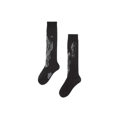 Vivienne Westwood Антрацовые Женские Носки MID до икры