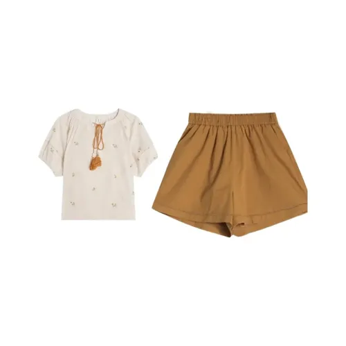 Giyu Абрикосовый топ + Turmeric Шорты Женские Повседневные костюмы