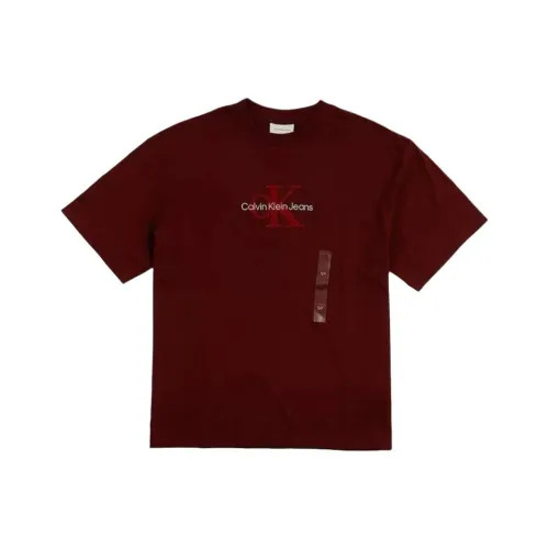 Calvin Klein Мужские T-рубашки бордового цвета