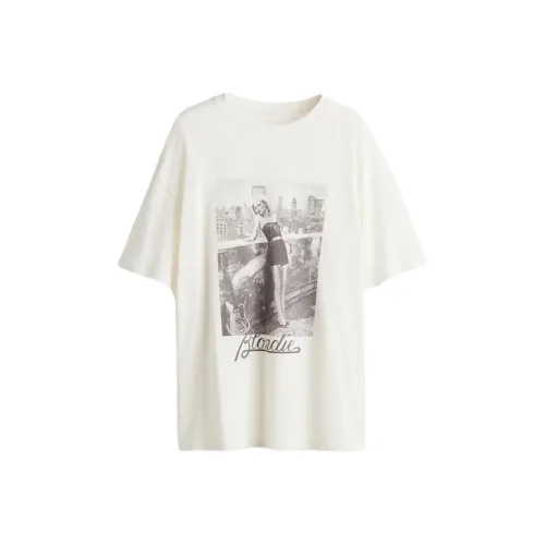 H&M Белый / Серый Женские Футболки
