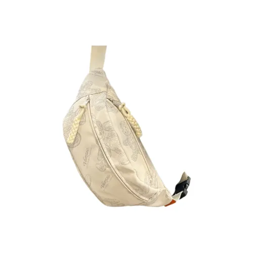 Tonlion Ткань Sling Сумка Унисекс Экрю Черный