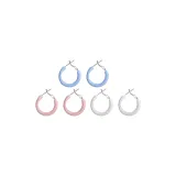 Кремовые серьги-кольца, трехцветные, одежда, наборы