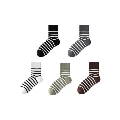 FARO 5 пар, по одной паре каждого цвета, унисекс, носки MID до икры