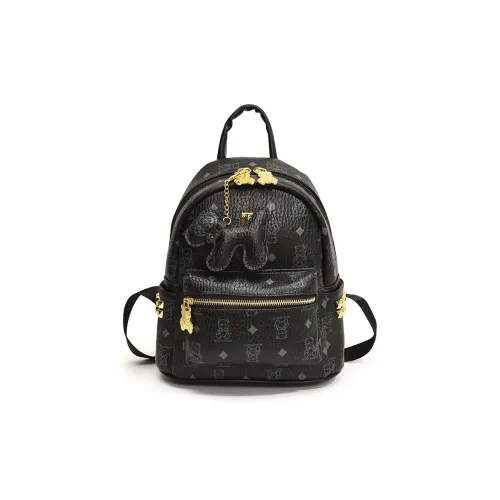 Kwq ПУ (полиуретан) Рюкзак Женские Экрю Черный Розовый Коричневый